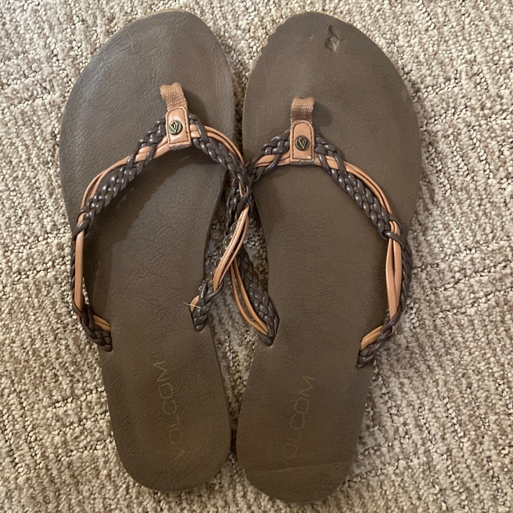 Strappy braided sandals